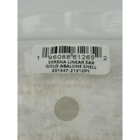 Kendra Scott Serena Linear Dangle Earrings Abalone Shell Gold Tone - Picture 11 of 11